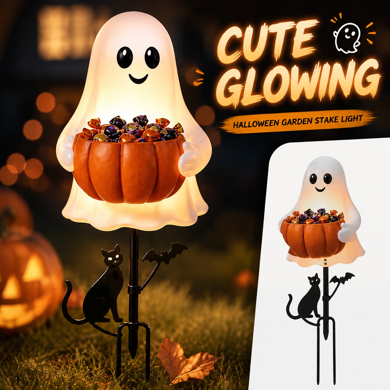 Tempat Permen Hantu Halloween  - Outdoor Lighting Effects ulasan dan harga