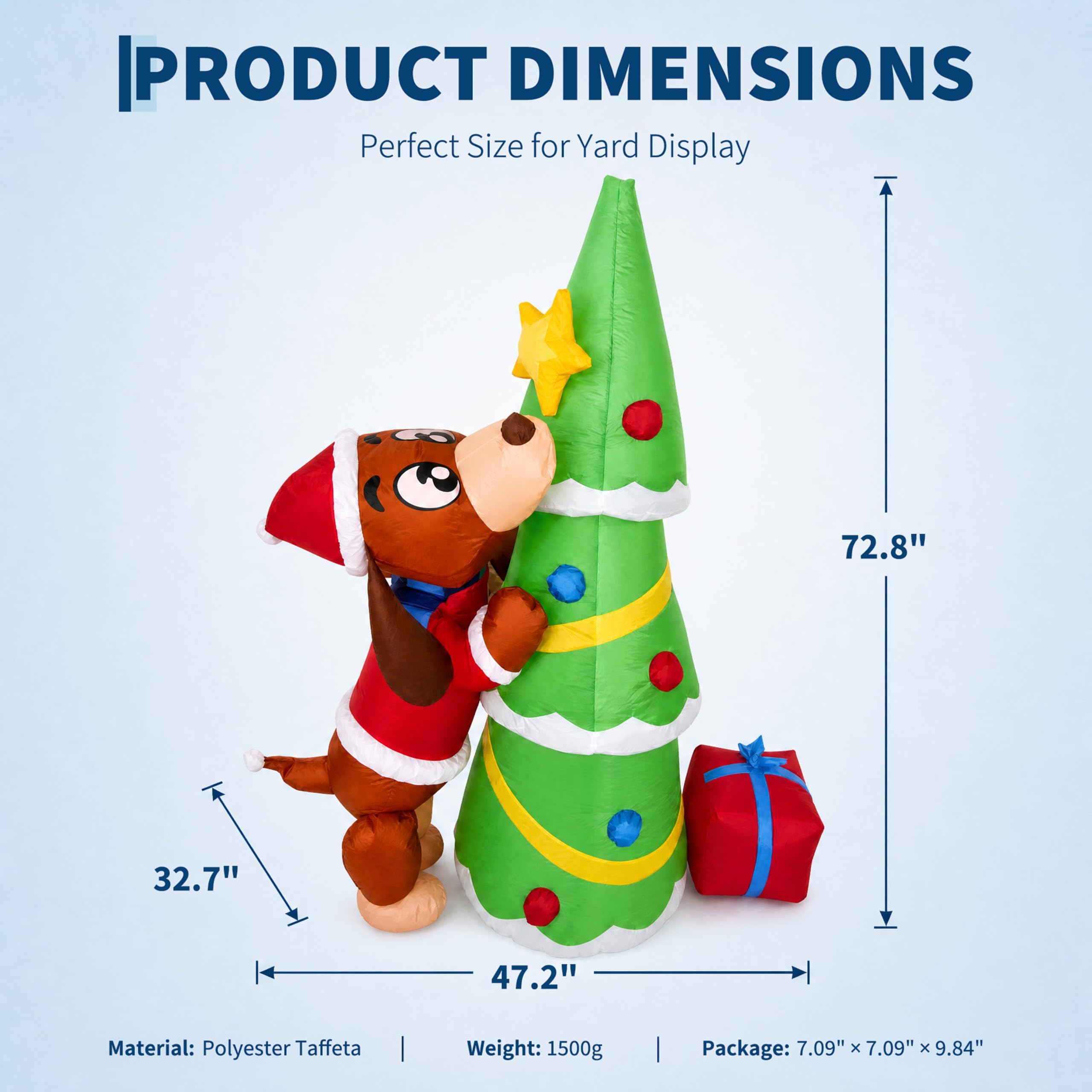 Anjing Natal Tiup Raksasa 7 ka - Outdoor Lighting Effects ulasan dan harga